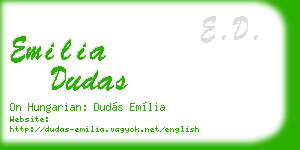 emilia dudas business card