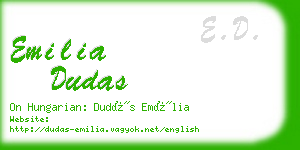 emilia dudas business card